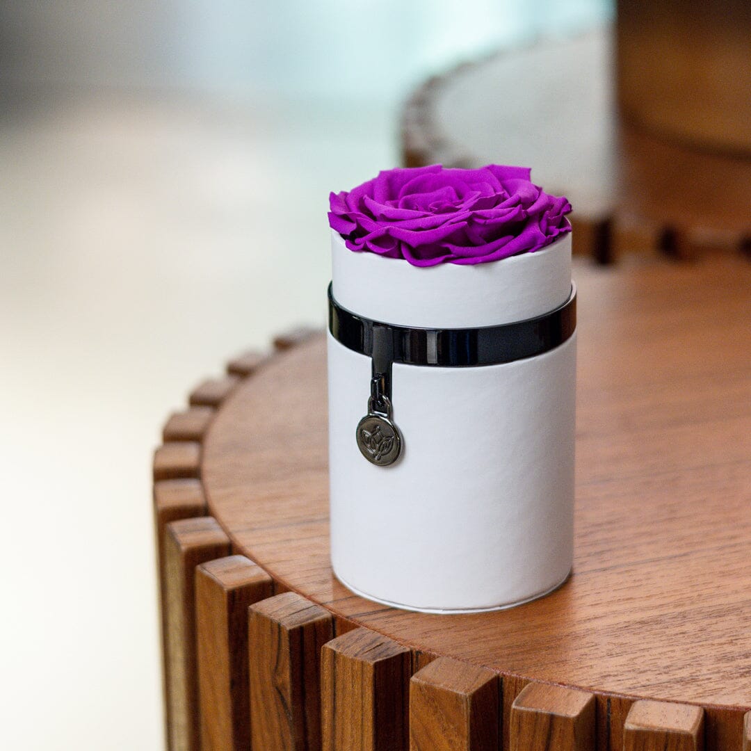 Cutie Albă One in a Million™ Round | Ediția Charm | Trandafir violet strălucitor