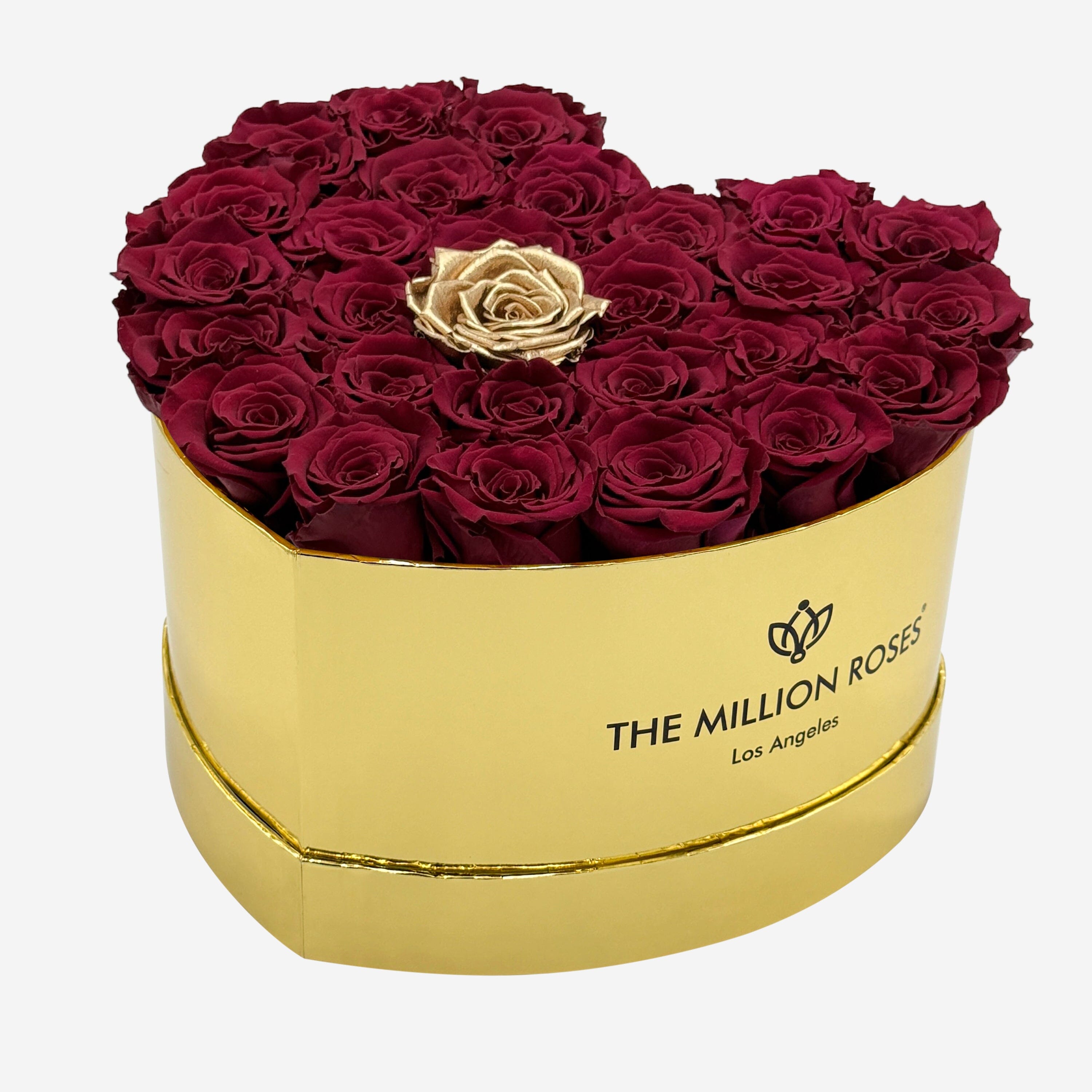 Cofanetto Oro Specchiato Heart | Rose Oro e Viola Scure