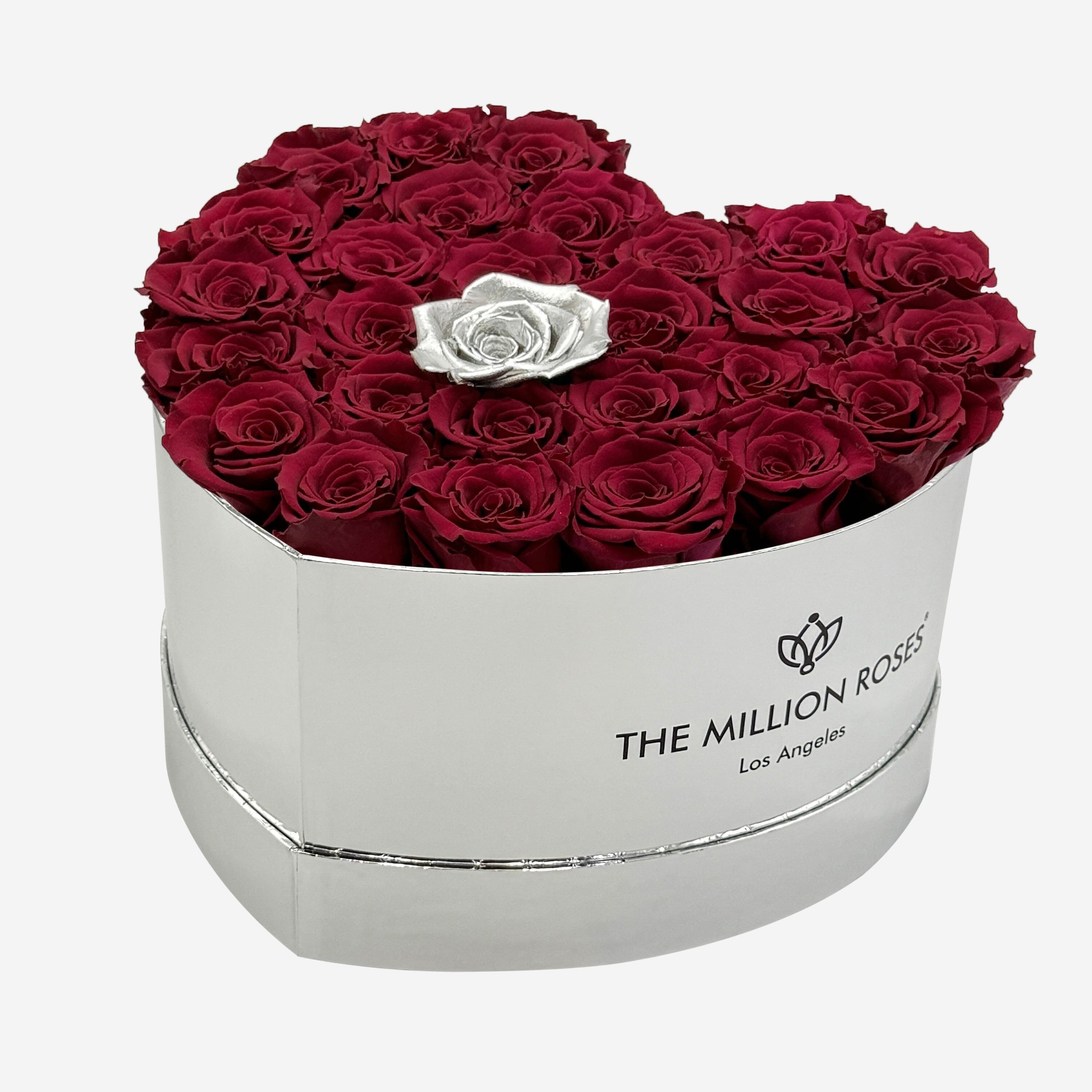 Cofanetto Oro Specchiato Heart | Rose Oro e Viola Scure