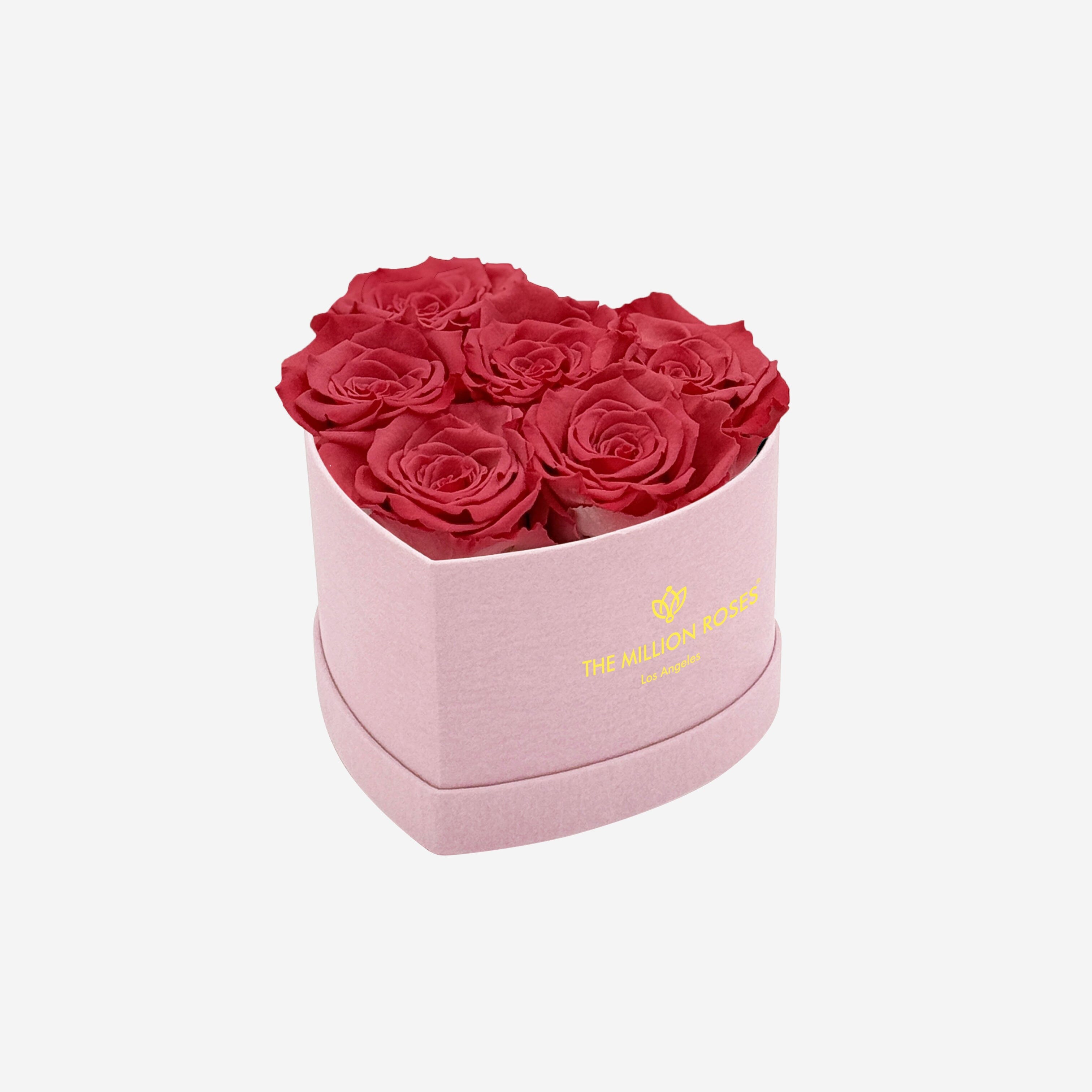 Boîte Rose Clair Petit Cœur | Roses Corail