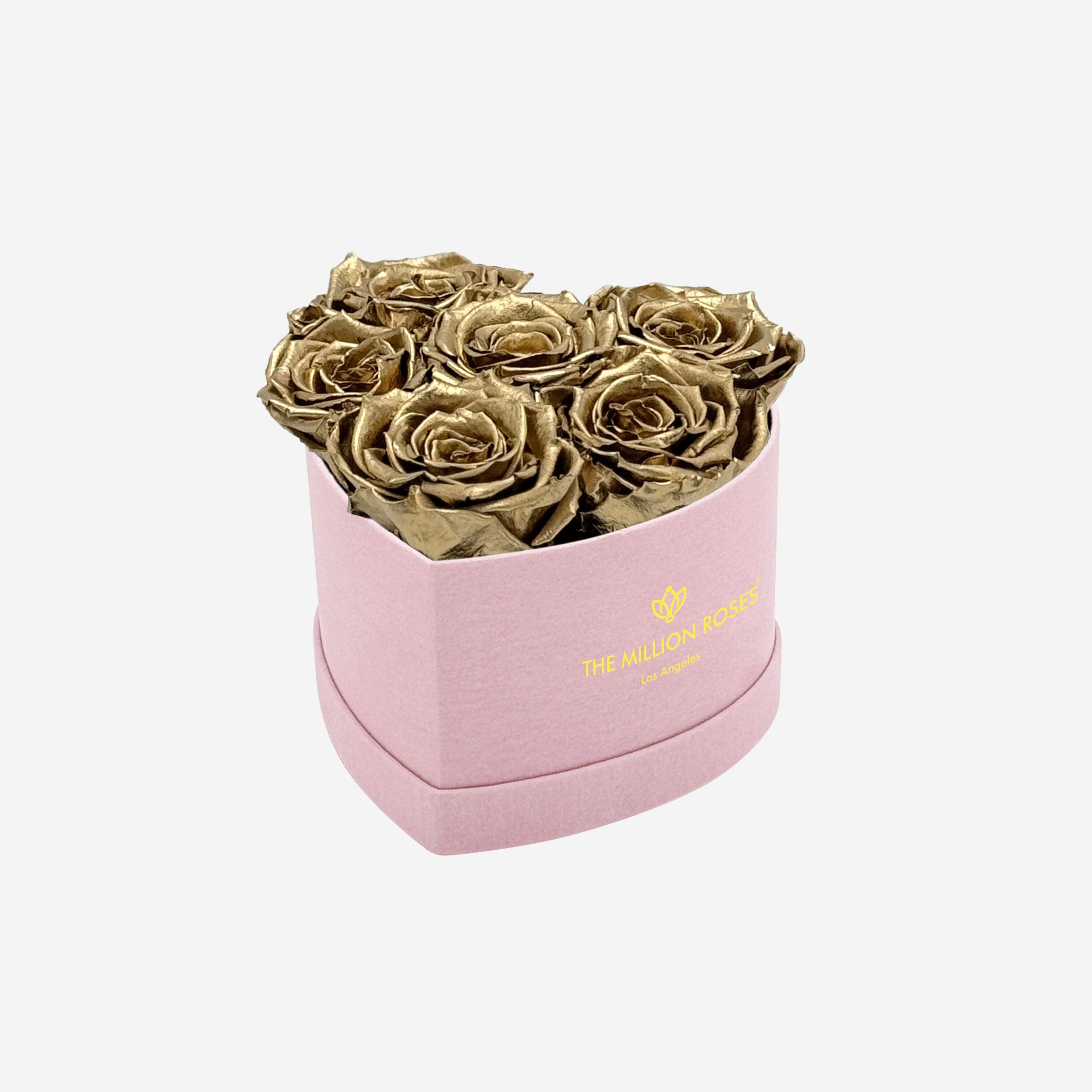 Boîte Rose Clair Petit Cœur | Roses Dorées