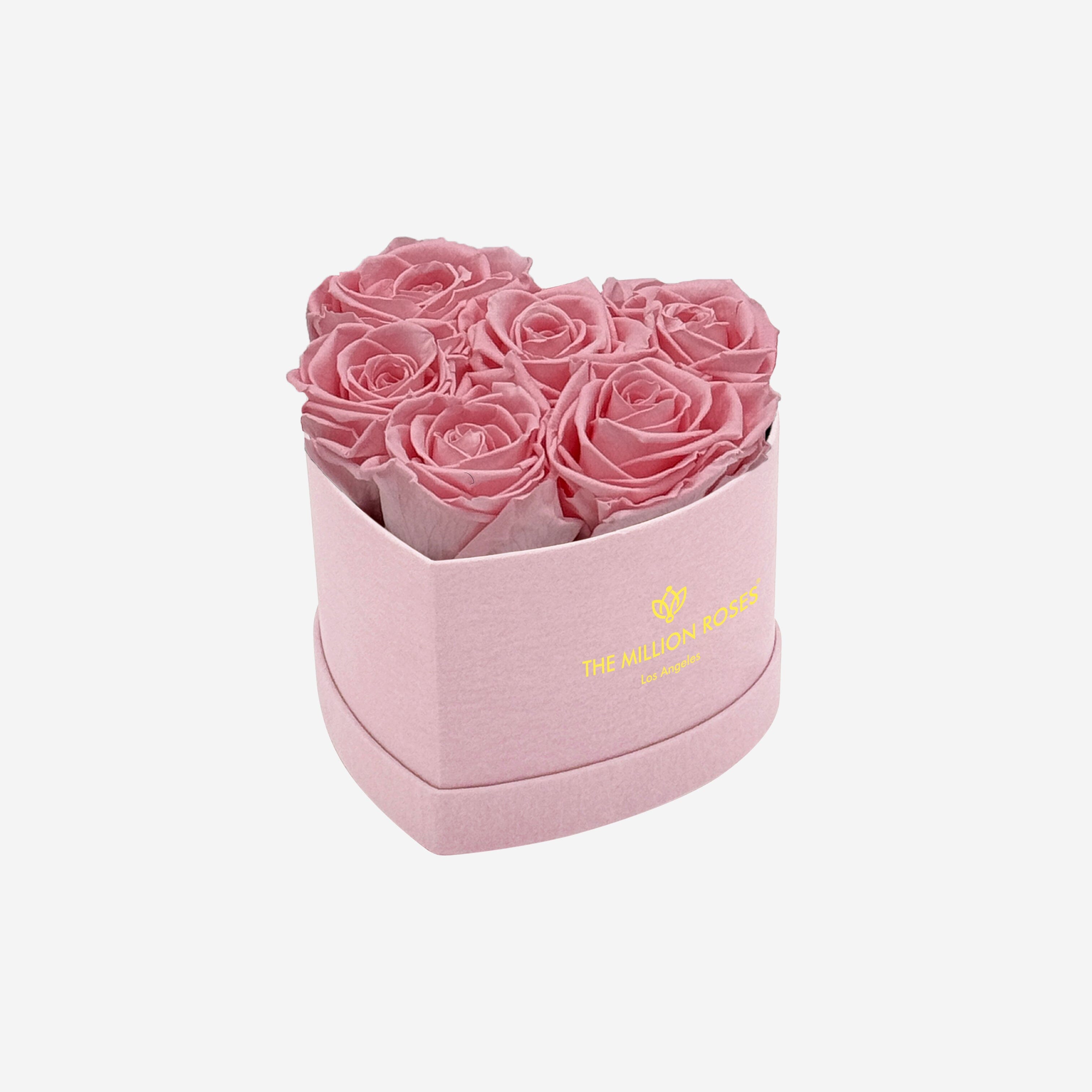 Boîte Rose Clair Petit Cœur | Roses Rose Clair