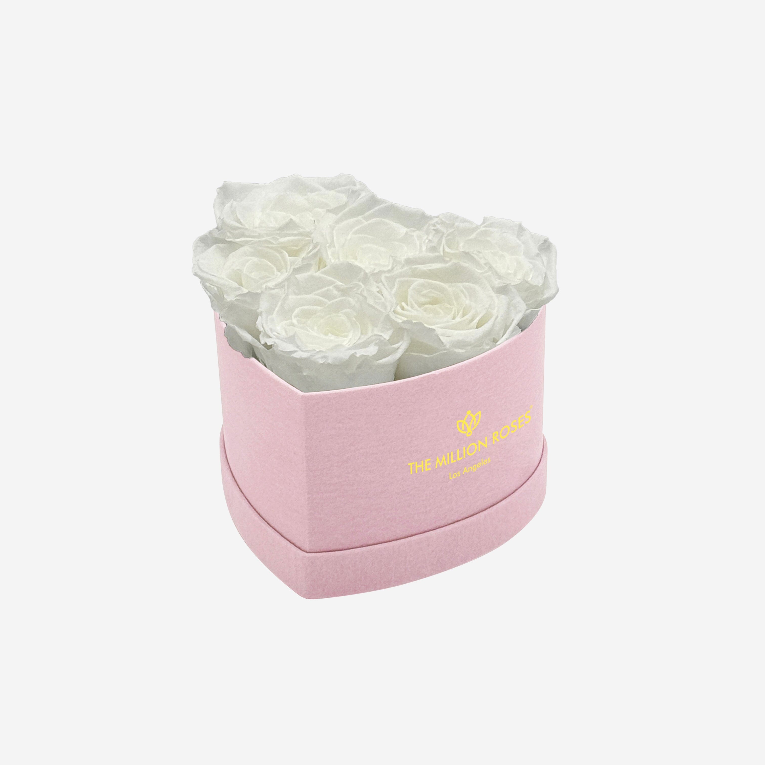 Boîte Rose Clair Petit Cœur | Roses Blanches