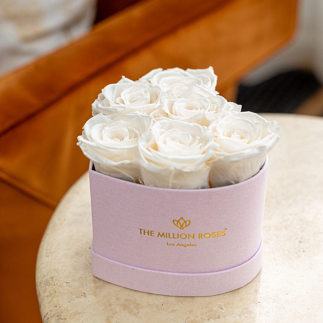 Boîte Rose Clair Petit Cœur | Roses Blanches