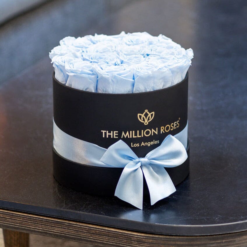 Classic Black Box | Light Blue Roses