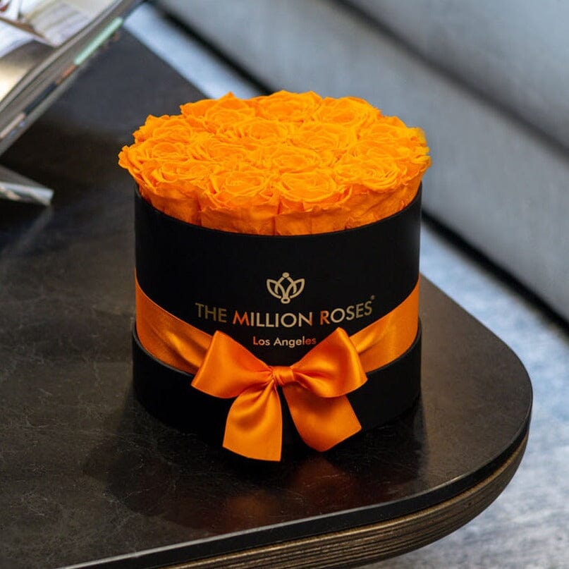 Classic Black Box | Orange Roses