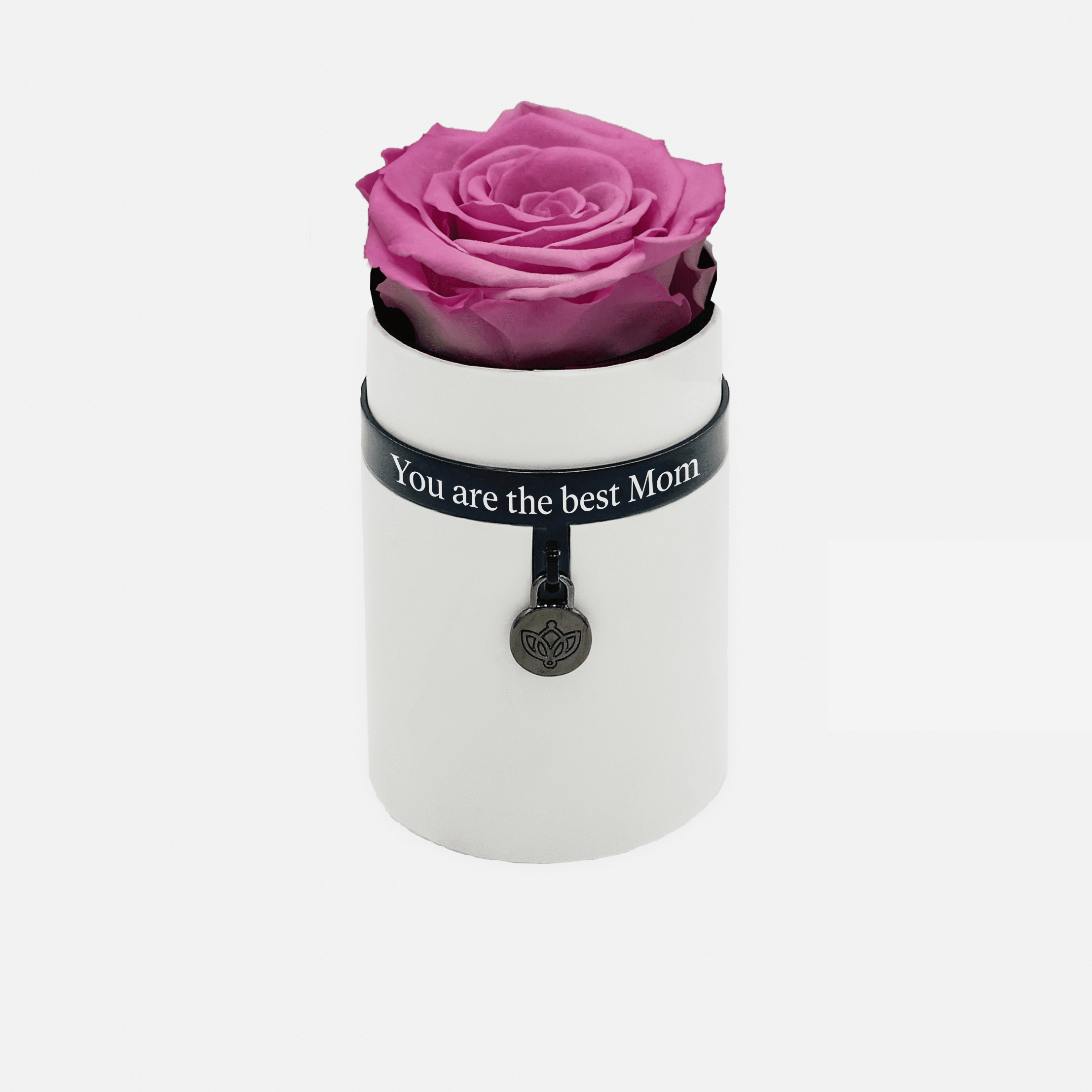 One in a Million™ Round White Box | You are the best Mom | Orchid Rose