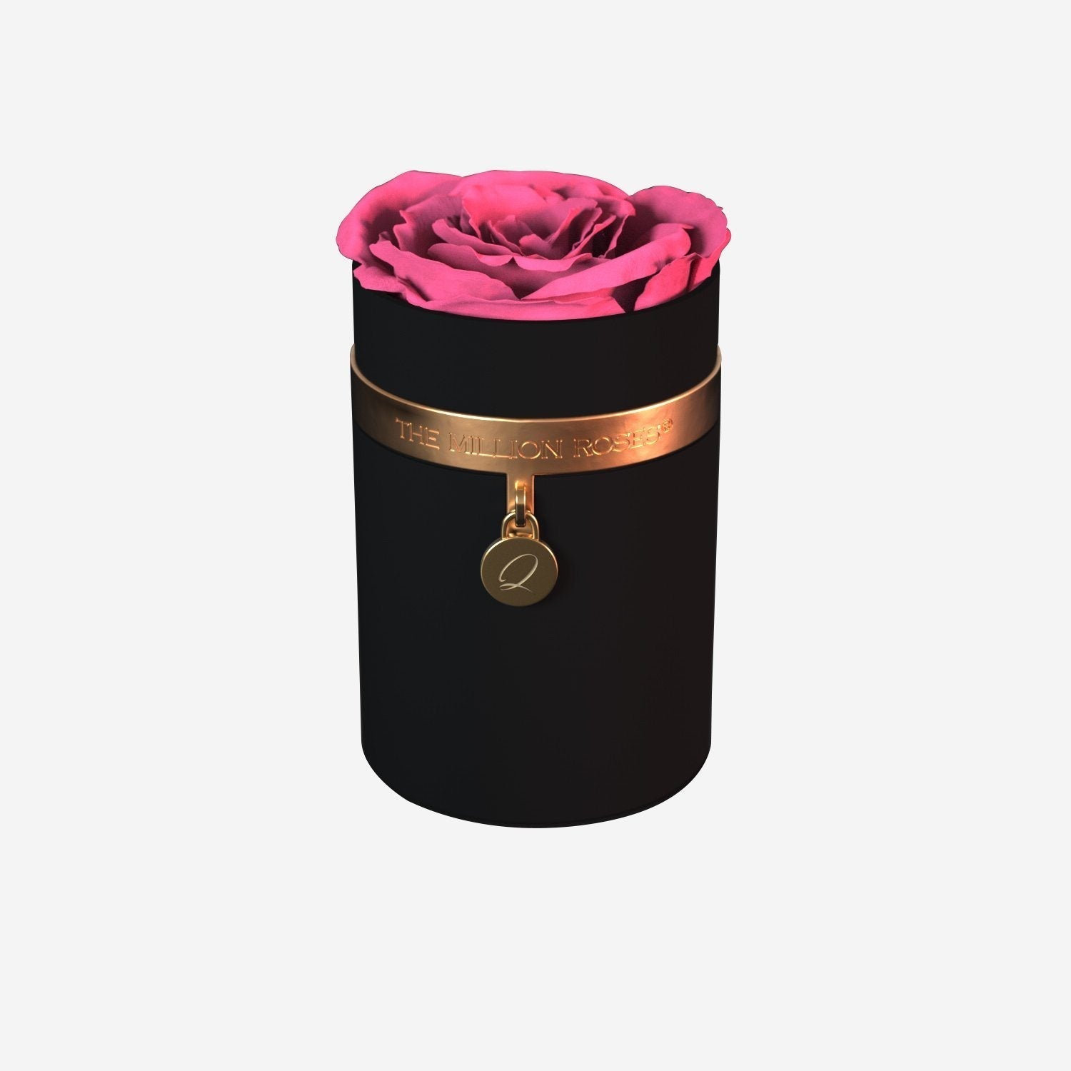 One in a Million™ Round Black Box | Charm Edition | Pink Rose - The Million Roses