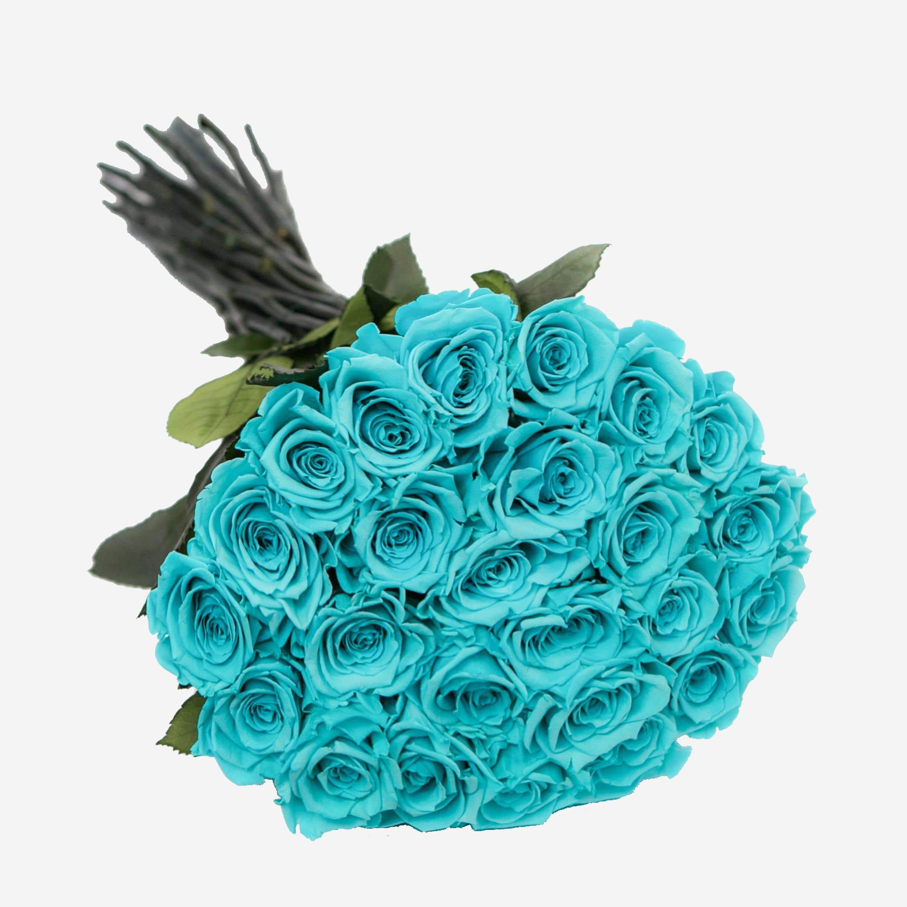 Long Stem Roses | Turquoise Roses - The Million Roses