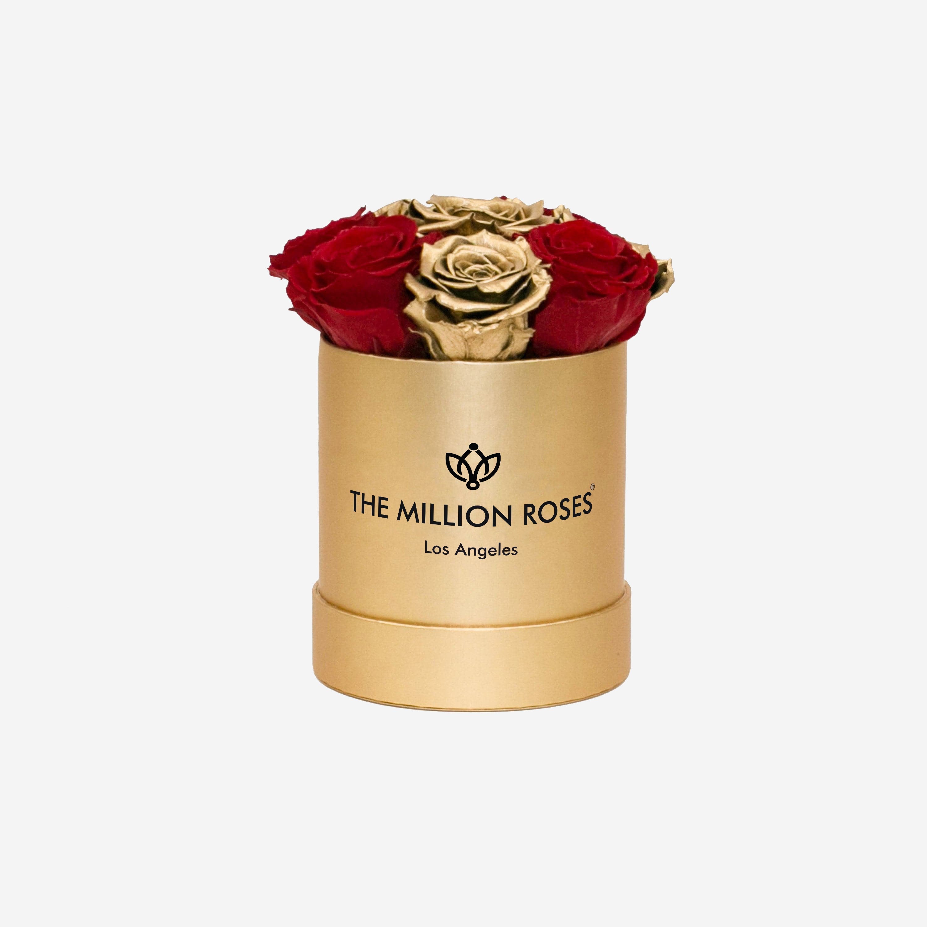 Basic Gold Box | Red & Gold Roses - The Million Roses