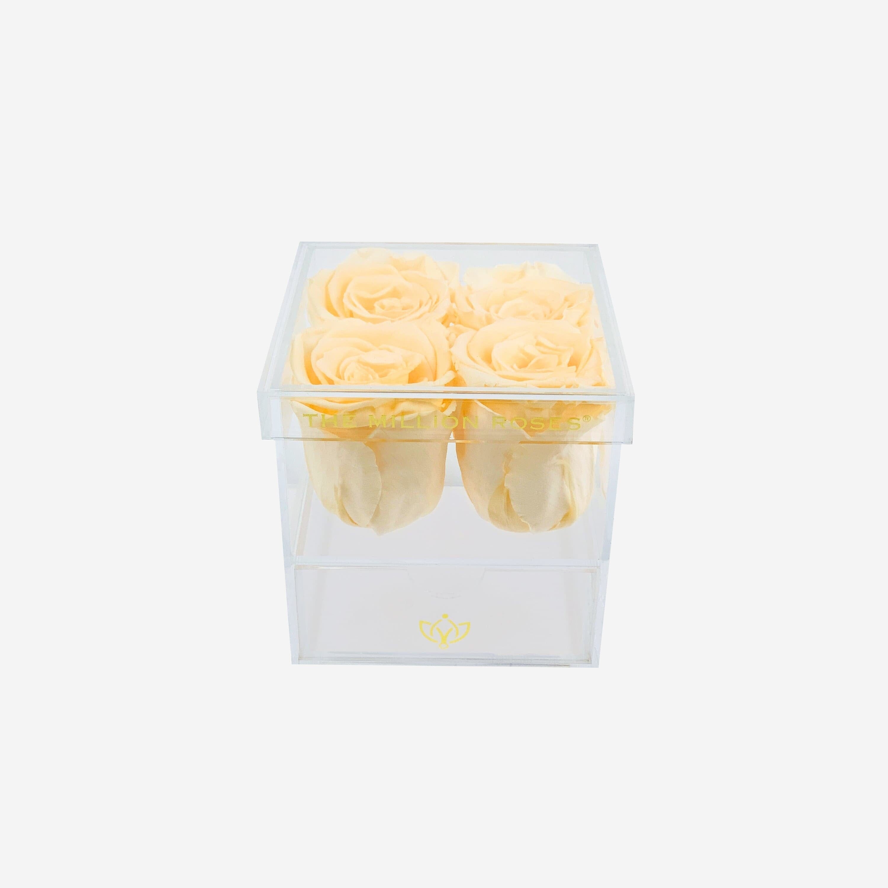 Acrylic 4 Drawer Box | Ivory Roses - The Million Roses