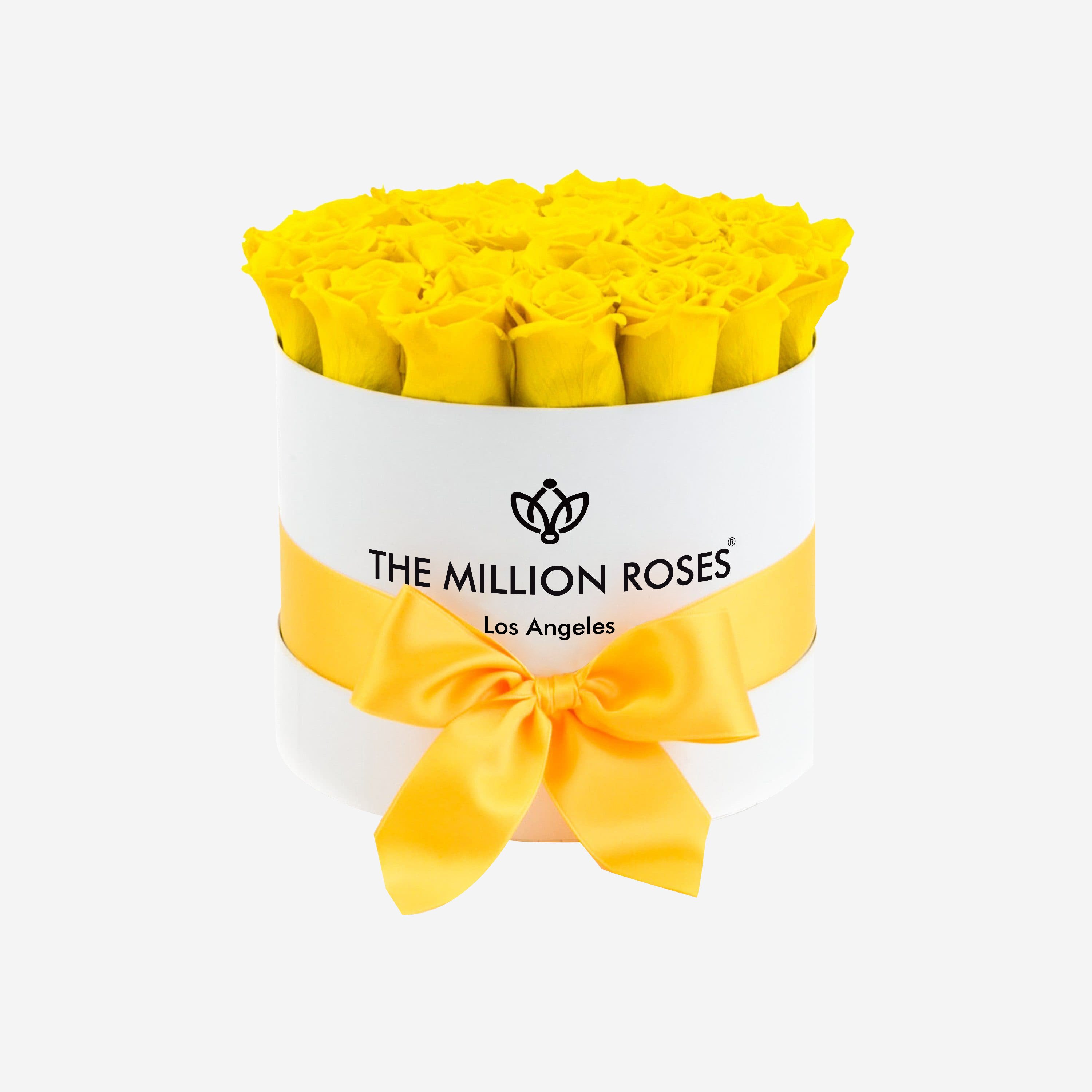 Classic White Box | Yellow Roses - The Million Roses