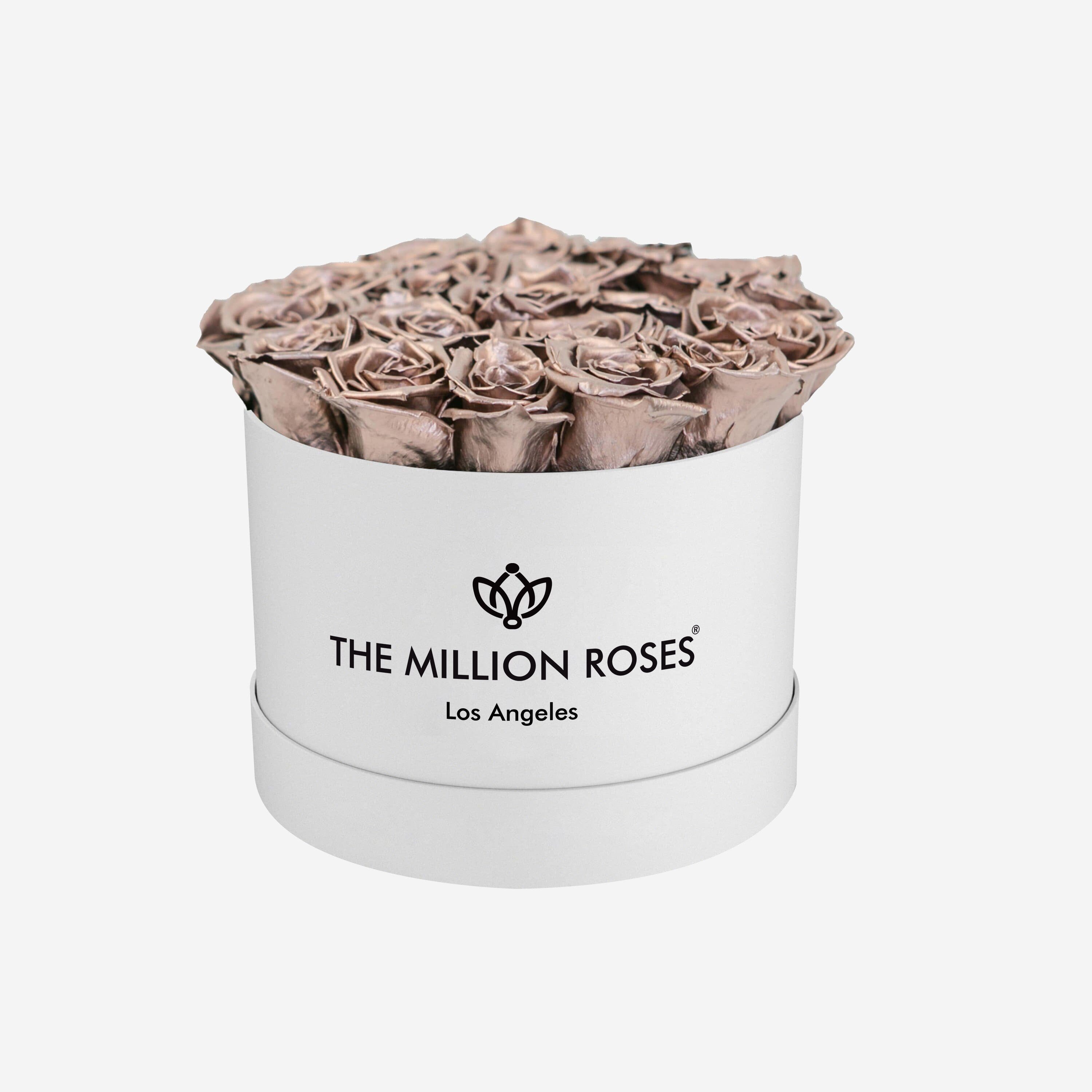 Classic White Box | Rose Gold Roses - The Million Roses