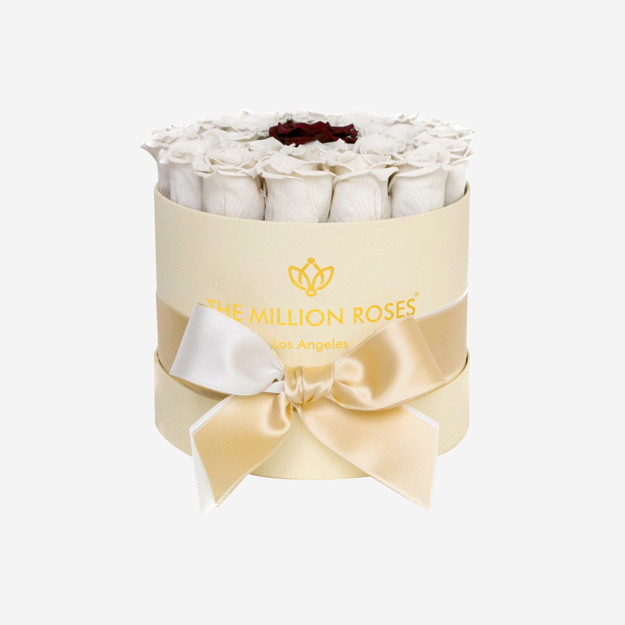 Classic Gold Box | Off White & Red Roses - The Million Roses