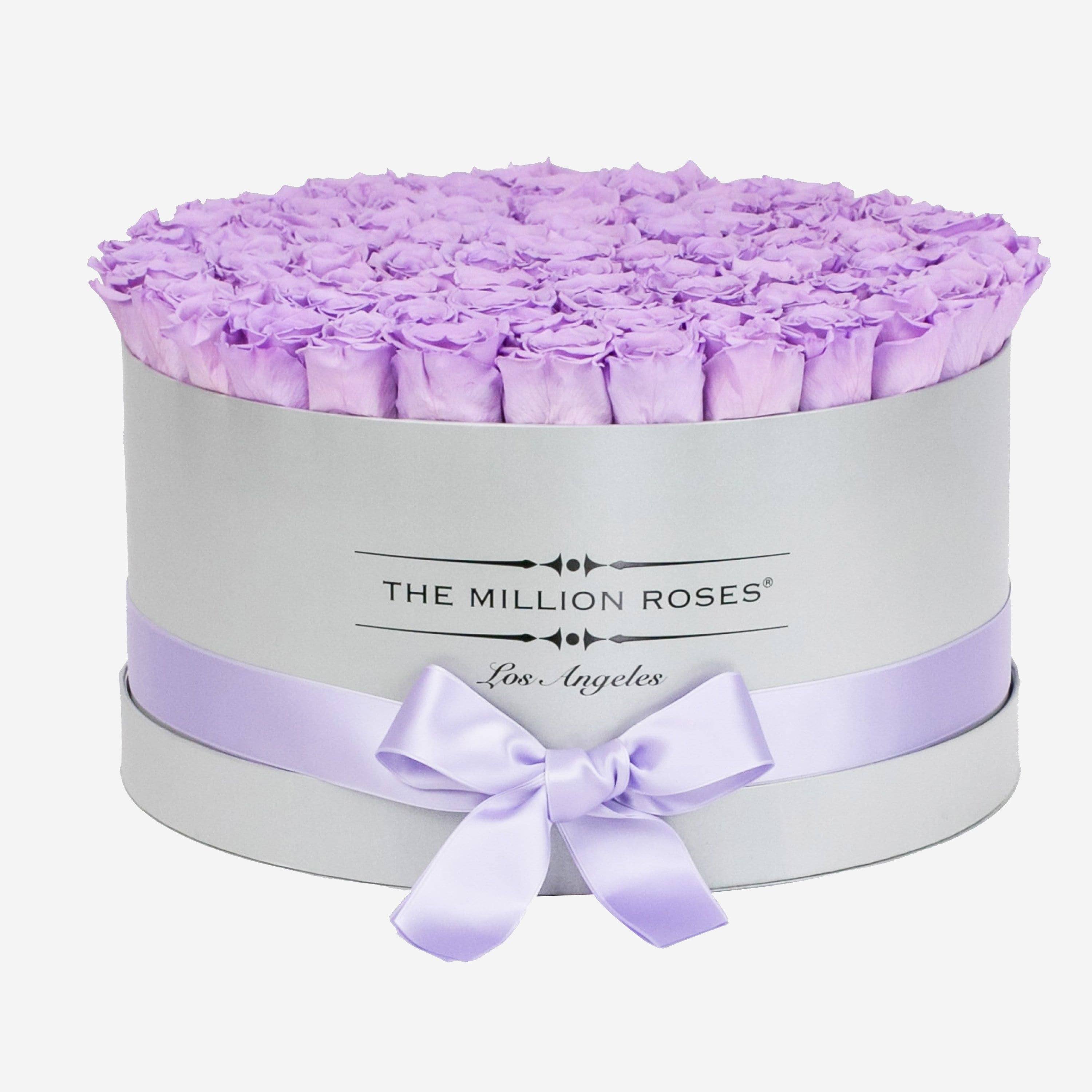 Deluxe White Box | Lavender Roses - The Million Roses