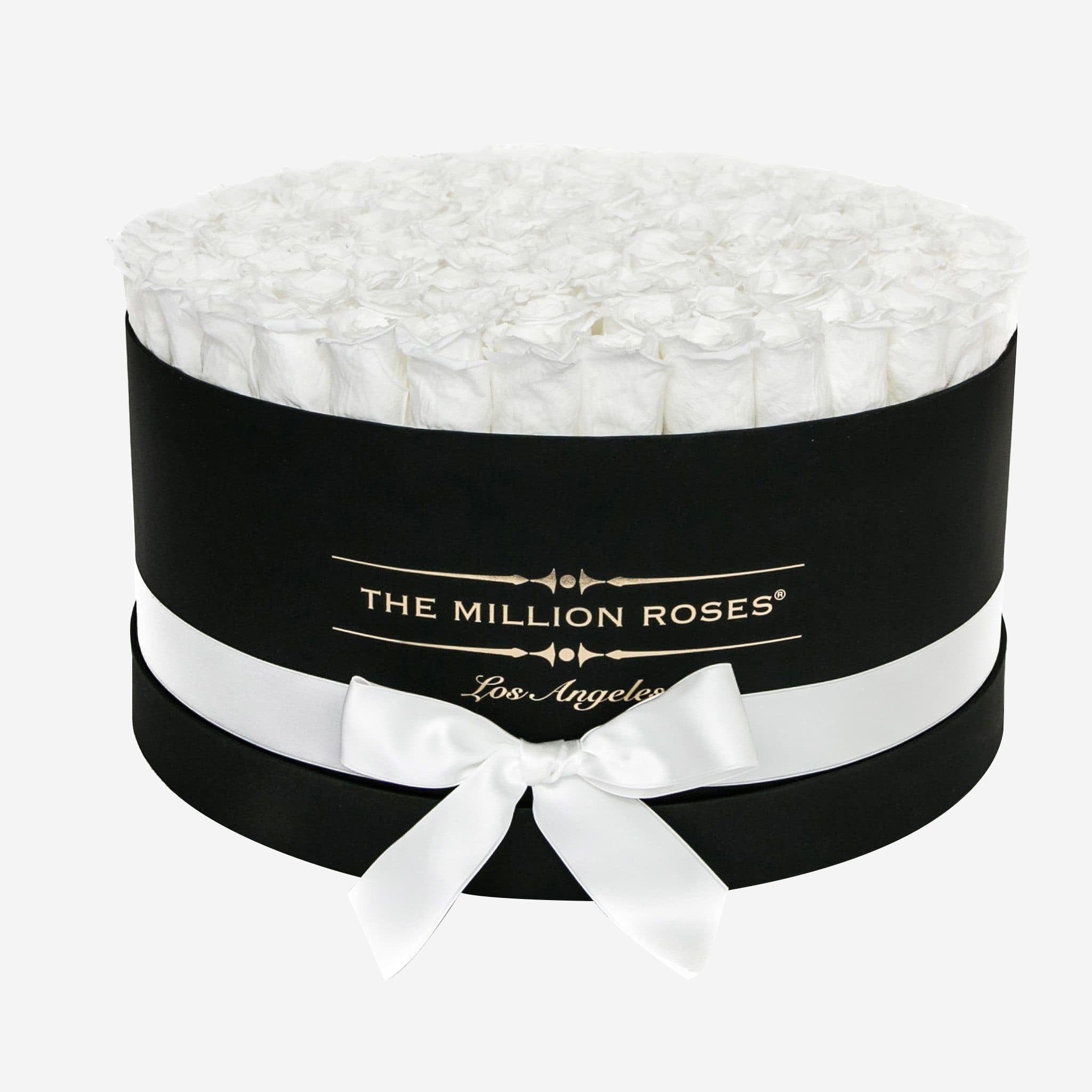 Deluxe Black Box | White Roses - The Million Roses