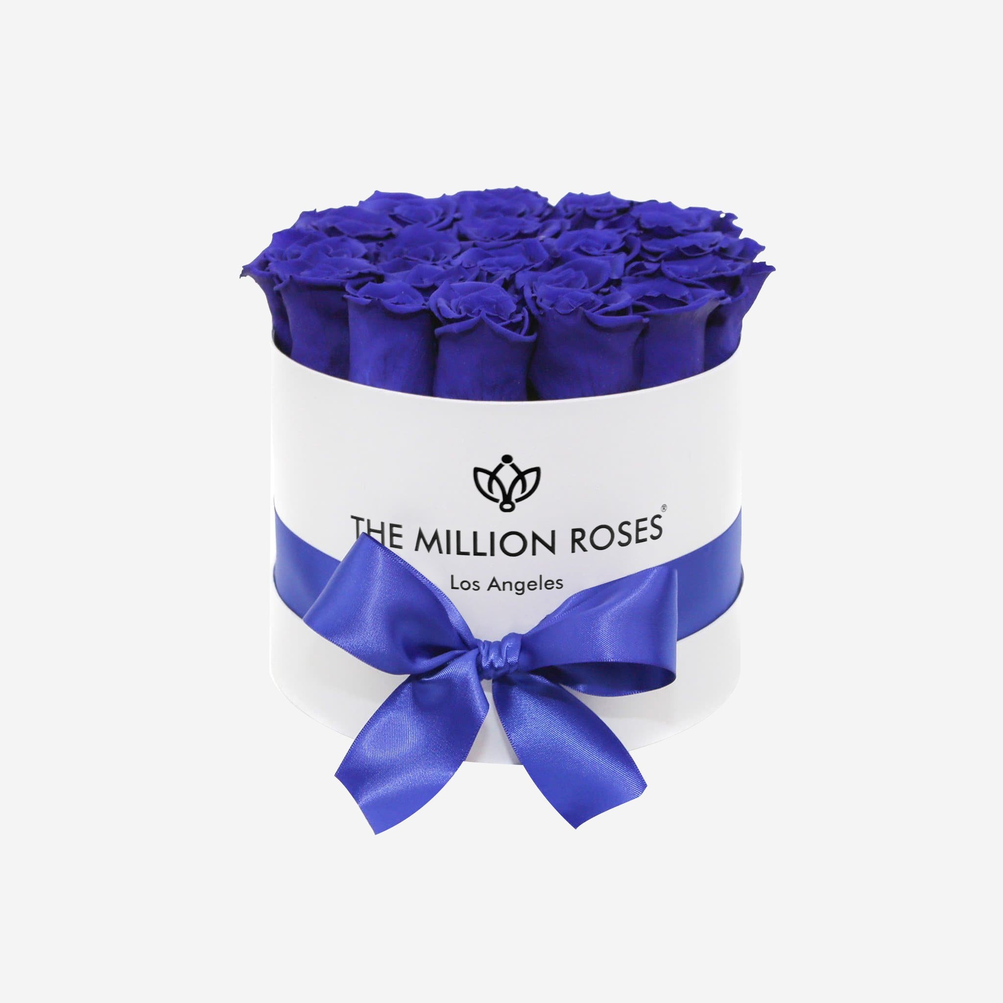 Classic White Box | Royal Blue Roses - The Million Roses