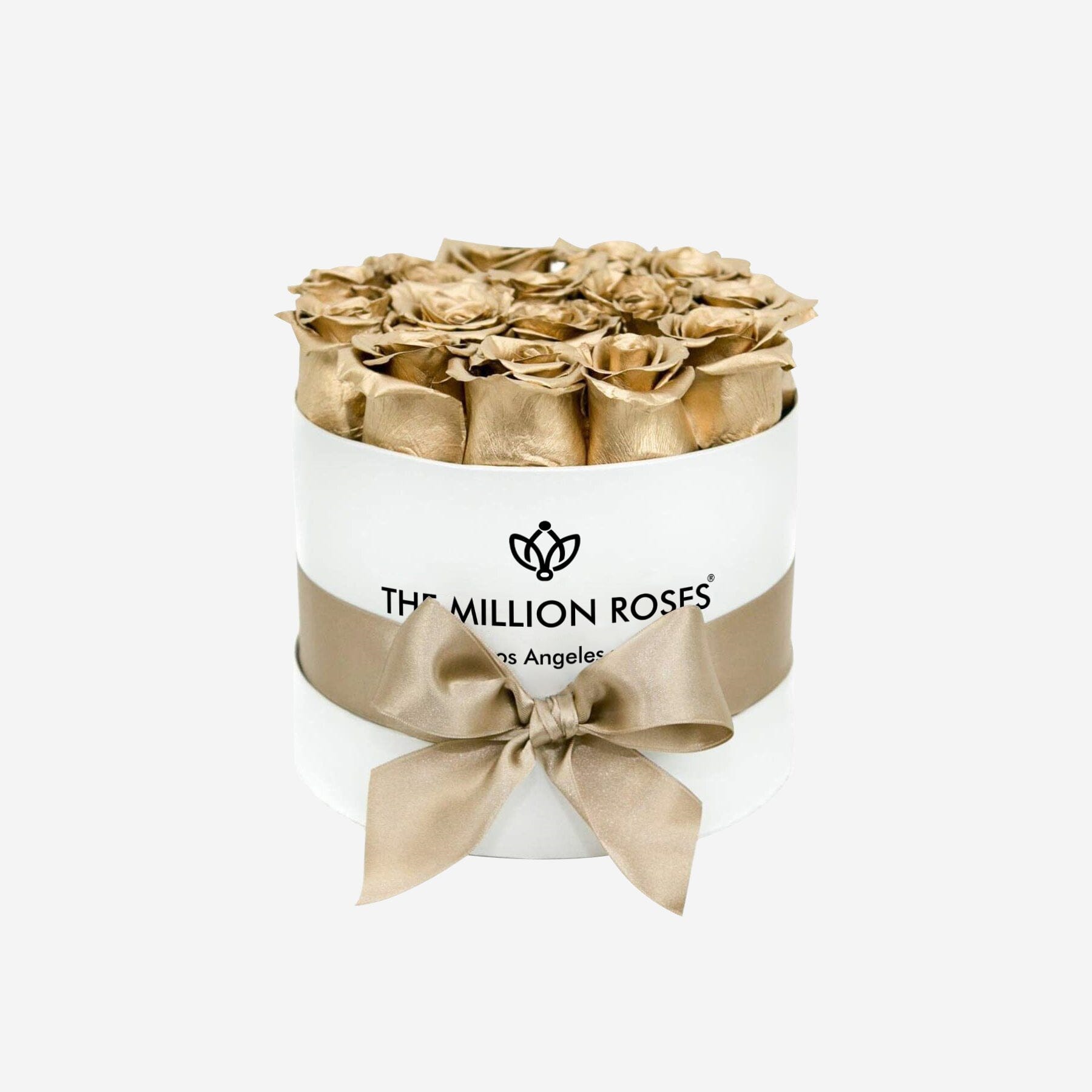 Classic White Box | Gold Roses - The Million Roses