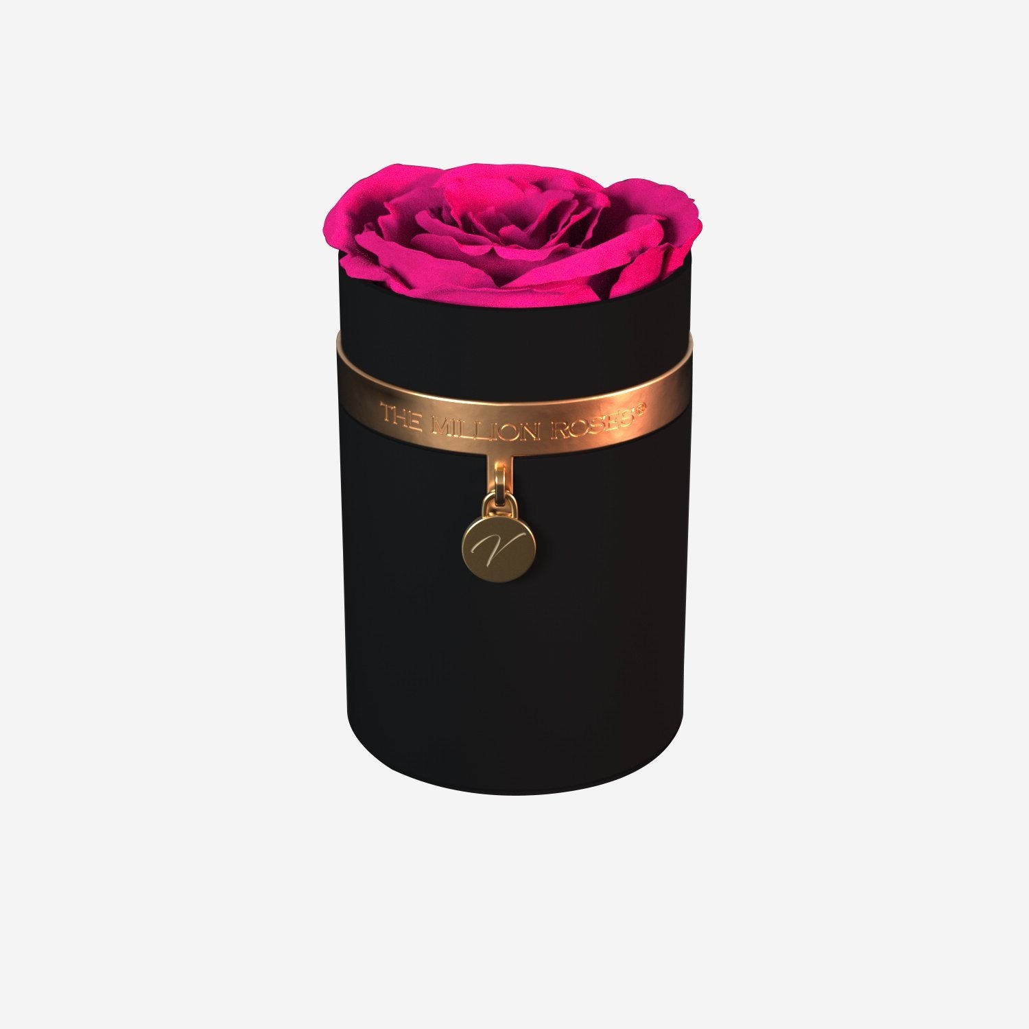 One in a Million™ Round Black Box | Charm Edition | Magenta Rose - The Million Roses