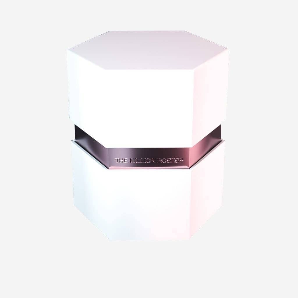 One in a Million™ White Hexagon Box | Dark Purple Rose - The Million Roses