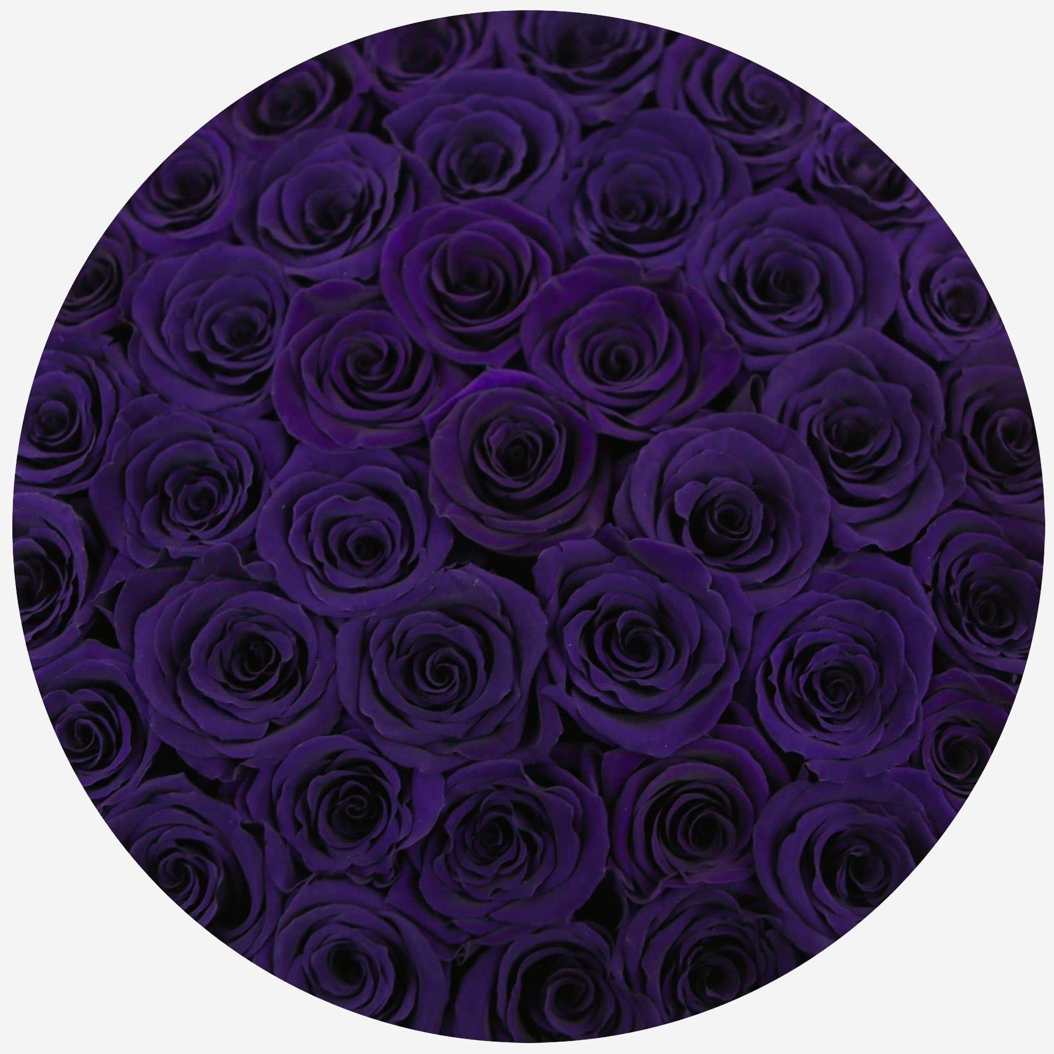 Supreme White Box | Dark Purple Roses - The Million Roses