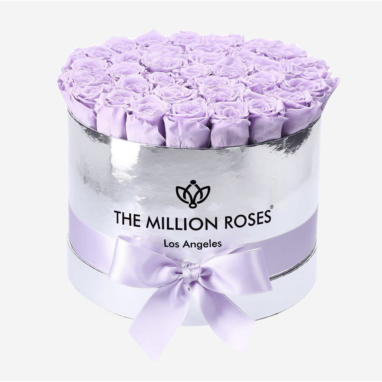 Supreme Mirror Silver Box | Lavender Roses - The Million Roses