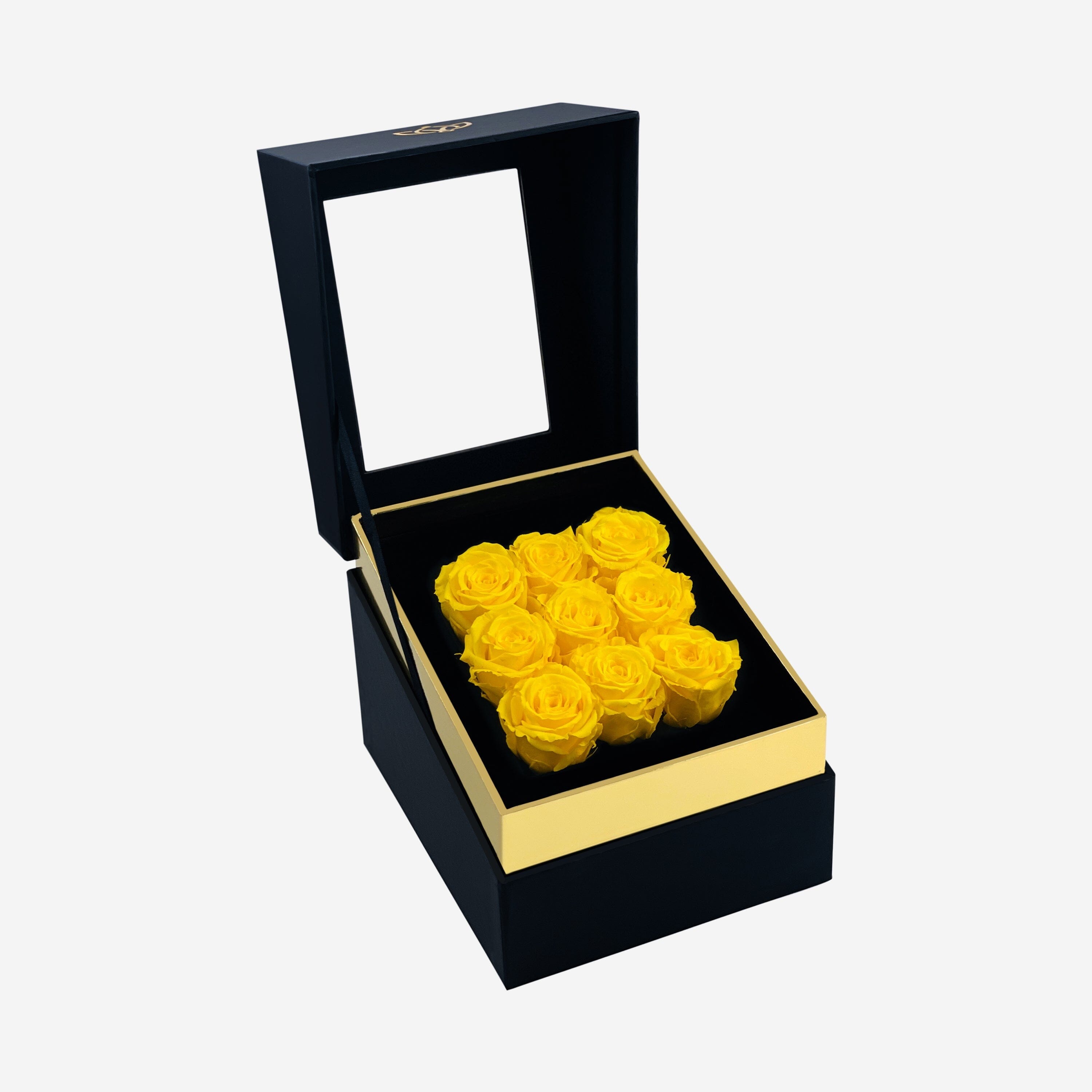 Trapezoid Black Box | Yellow Roses - The Million Roses