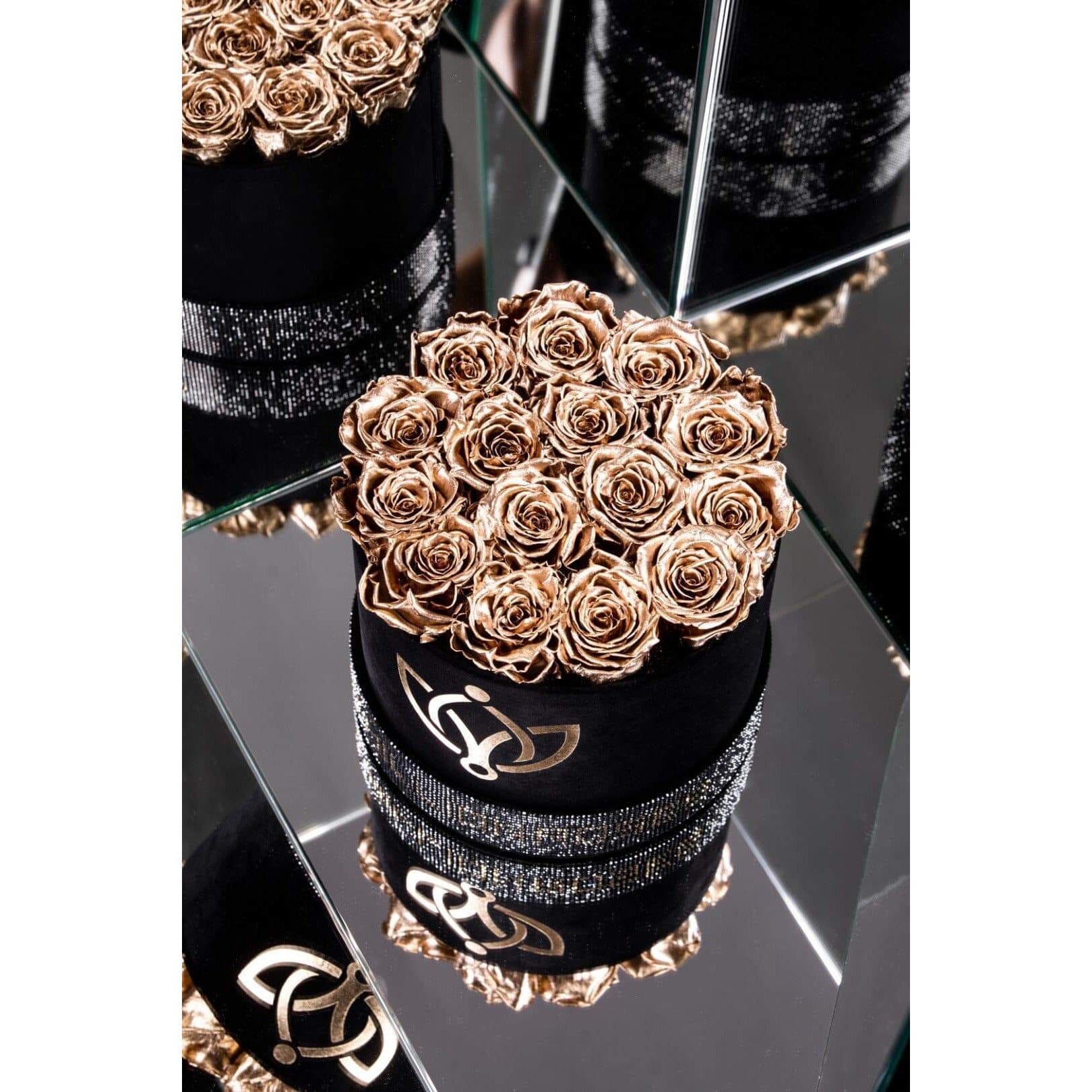 Classic Black Box | Crystal Edition | Gold Roses - The Million Roses