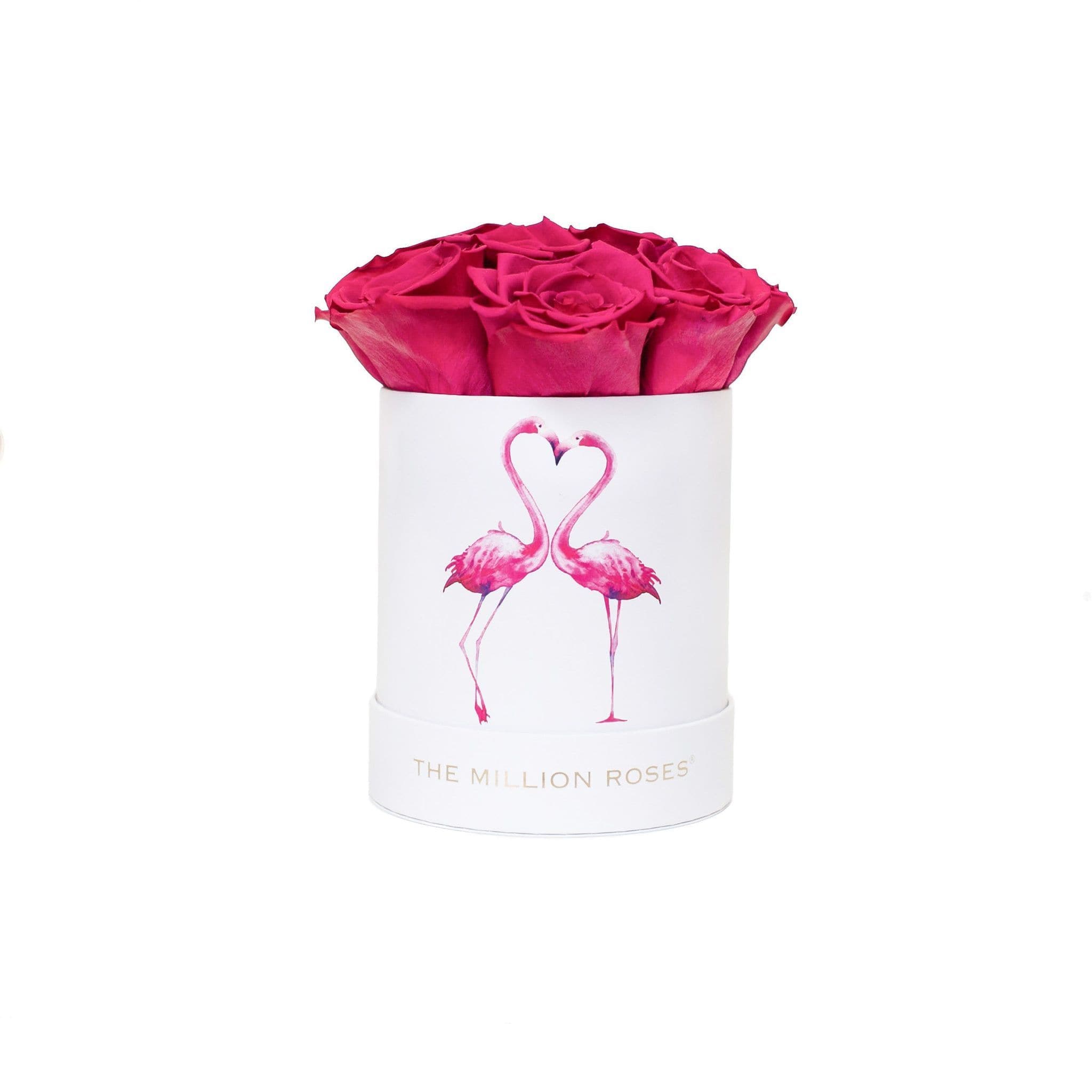 Basic White Box | Flamingo Edition | Pink Gold Roses - The Million Roses