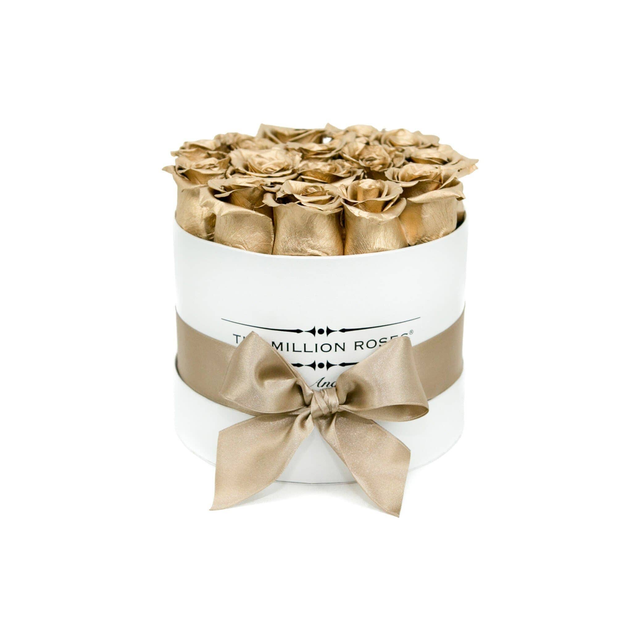 Classic White Box | 24K Gold Roses - The Million Roses